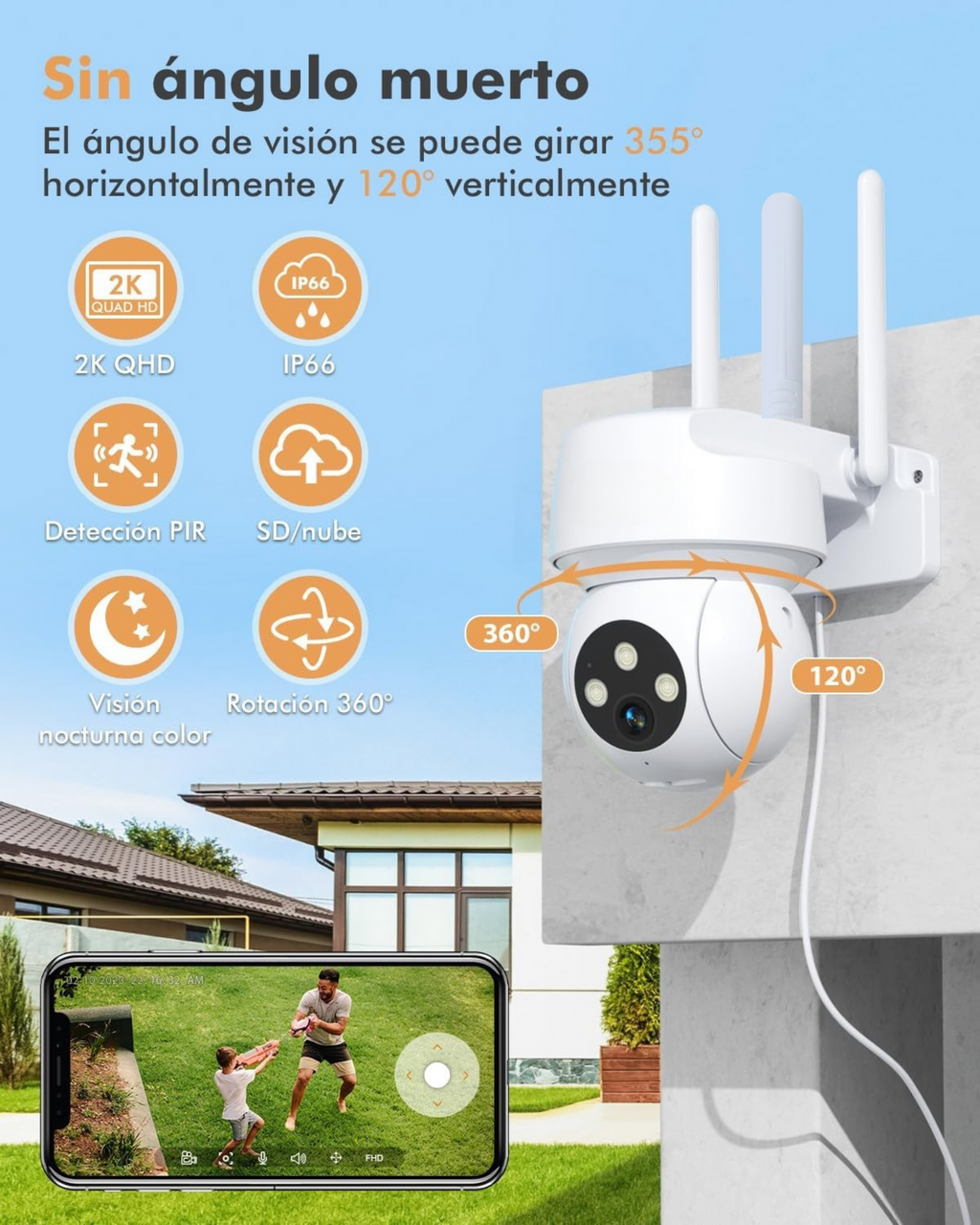 CÁMARA DE SEGURIDAD WHITECAM | CONTROL CON CELULAR