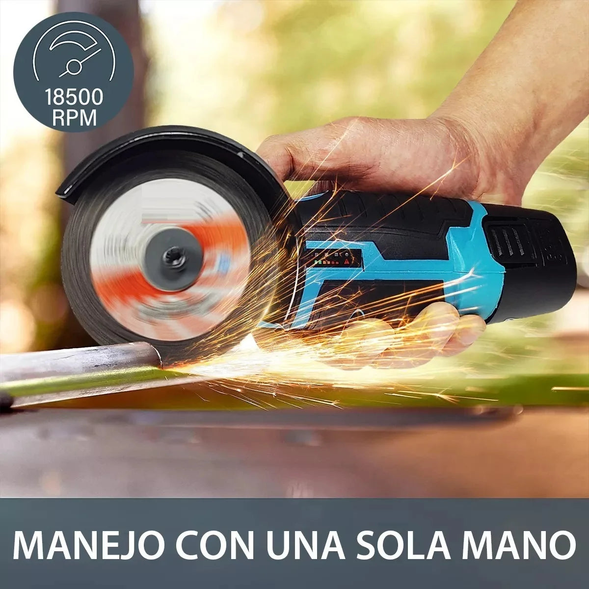 AMOLADORA INALÁMBRICA - BATERÍA 125mm 20V | ALTA POTENCIA